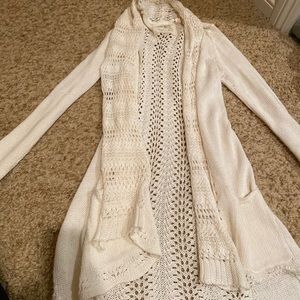 Cream size small cardigan sweater